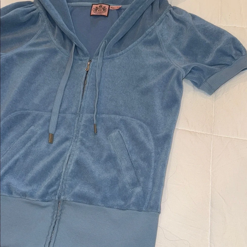 Juniors Vintage Y2K Juicy Couture Blue Hoodie Shirt